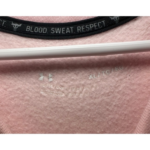 Under Armour Women’s Project Rock Fleece Crew Neck Size XL - Pink - Picture 3 of 9